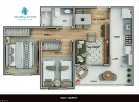 Apartamento com 3 Quartos à Venda, 55 m² em Jardim Nossa Senhora Da Penha - Hortolândia