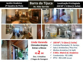 Apartamento com 3 Quartos à Venda, 200 m² em Barra Da Tijuca - Rio De Janeiro