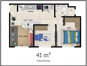Apartamento com 2 Quartos à Venda, 40 m² em Vila Londrina - Itaquaquecetuba