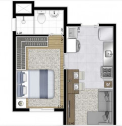 Apartamento com 2 Quartos à Venda, 32 m² em Vila Ema - São Paulo