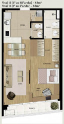 Apartamento com 1 Quarto à Venda, 40 m² em Centro - Jundiaí