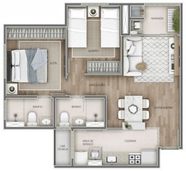 Apartamento com 2 Quartos à Venda, 50 m² em Paraíso Do Morumbi - São Paulo