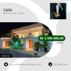 Casa de Condomínio com 3 Quartos à Venda, 600 m² em Ponta Negra - Manaus