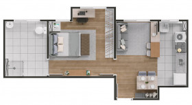 Apartamento com 2 Quartos à Venda, 42 m² em Jardim Ibirapuera - Campinas