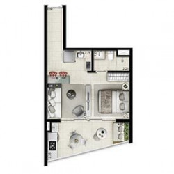 Apartamento com 1 Quarto à Venda, 55 m² em Pinheiros - São Paulo