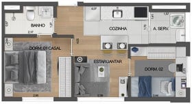 Apartamento com 2 Quartos à Venda, 33 m² em Indianópolis - São Paulo