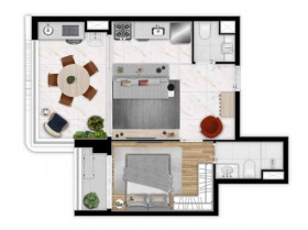 Apartamento com 1 Quarto à Venda, 51 m² em Perdizes - São Paulo