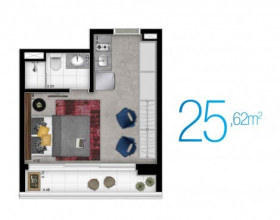 Apartamento com 2 Quartos à Venda, 55 m² em Centro - São Paulo