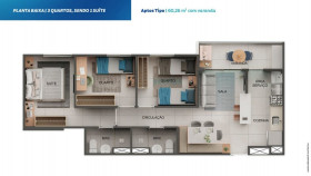 Apartamento com 3 Quartos à Venda, 62 m² em Sancho - Recife