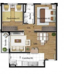 Apartamento com 2 Quartos à Venda, 50 m² em Vila Nambi - Jundiaí
