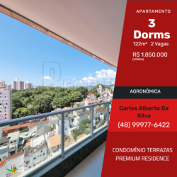 Apartamento com 3 Quartos à Venda, 122 m² em Agronômica - Florianópolis