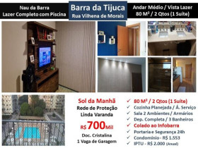 Apartamento com 2 Quartos à Venda, 80 m² em Barra da Tijuca - Rio de Janeiro