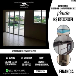 Apartamento com 3 Quartos à Venda, 92 m² em Dom Pedro I - Manaus