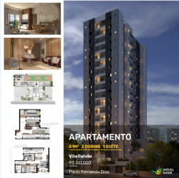 Apartamento com 2 Quartos à Venda, 51 m² em Vila Galvão - Guarulhos