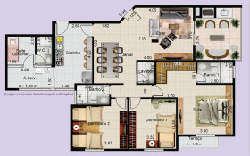 Apartamento com 3 Quartos à Venda, 125 m² em Parque Esplanada - Embu das Artes