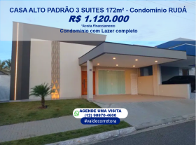 Casa de Condomínio com 3 Quartos à Venda, 172 m²em Loteamento Floresta - São José dos Campos