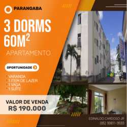 Apartamento com 3 Quartos à Venda, 60 m² em Parangaba - Fortaleza