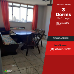 Apartamento com 3 Quartos à Venda,  em Cidade Ademar - São Paulo