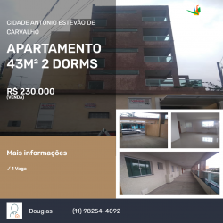 Apartamento com 2 Quartos à Venda, 43 m² em Cidade Antônio Estevão De Carvalho - São Paulo