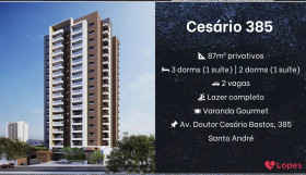 Apartamento com 3 Quartos à Venda, 87 m² em Vila Bastos - Santo André