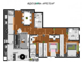 Apartamento com 3 Quartos à Venda, 80 m² em Osvaldo Cruz - São Caetano Do Sul