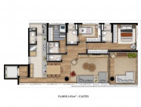 Apartamento com 3 Quartos à Venda, 145 m² em Jardim Paulista - São Paulo
