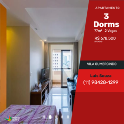 Apartamento com 3 Quartos à Venda,  em Vila Gumercindo - São Paulo