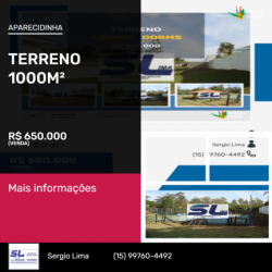 Terreno à Venda, 1.000 m² em Aparecidinha - Sorocaba