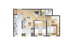 Apartamento com 2 Quartos à Venda, 54 m² em Centro - Diadema