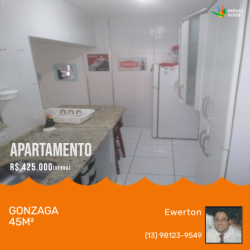 Apartamento com 1 Quarto à Venda,  em Gonzaga - Santos