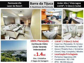 Apartamento com 3 Quartos à Venda, 118 m² em Barra da Tijuca - Rio de Janeiro