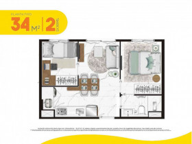 Apartamento com 2 Quartos à Venda, 37 m² em Lapa De Baixo - São Paulo