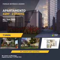 Apartamento com 2 Quartos à Venda, 42 m² em Jardim São Savério - São Paulo