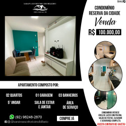 Apartamento com 2 Quartos à Venda, 100 m² em Flores - Manaus