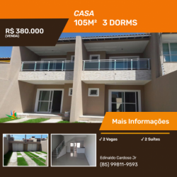 Casa com 3 Quartos à Venda, 105 m² em Jardim Cearense - Fortaleza