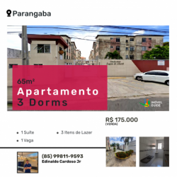 Apartamento com 3 Quartos à Venda, 65 m² em Parangaba - Fortaleza