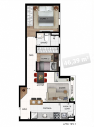 Apartamento com 2 Quartos à Venda, 51 m² em Vila Galvão - Guarulhos