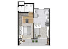 Apartamento com 1 Quarto à Venda, 37 m² em Vila Penteado - São Paulo