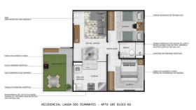 Apartamento com 2 Quartos à Venda,  em Lundcea II - Lagoa Santa