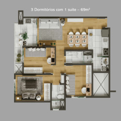 Apartamento com 2 Quartos à Venda, 54 m²em Centro - Diadema
