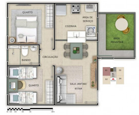 Apartamento com 2 Quartos à Venda, 41 m² em São Charbel - Campinas