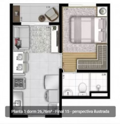 Apartamento com 1 Quarto à Venda, 26 m² em Jardim Da Glória - São Paulo