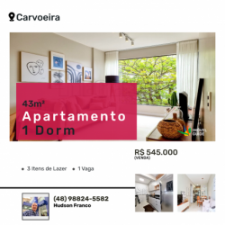 Apartamento com 1 Quarto à Venda, 43 m² em Carvoeira - Florianópolis