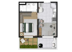 Apartamento com 1 Quarto à Venda, 33 m² em Brás - São Paulo