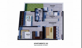 Apartamento com 2 Quartos à Venda, 45 m² em Ingleses Do Rio Vermelho - Florianópolis