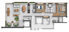 Apartamento com 2 Quartos à Venda, 105 m²em Itaim Bibi - São Paulo