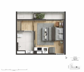 Apartamento com 2 Quartos à Venda, 29 m²em Perdizes - São Paulo
