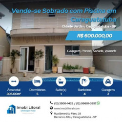 Sobrado com 5 Quartos à Venda, 305 m² em Cidade Jardim - Caraguatatuba