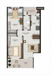 Apartamento com 2 Quartos à Venda, 75 m² em Santa Regina  - Camboriú
