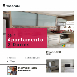 Apartamento com 2 Quartos à Venda, 63 m² em Itacorubi - Florianópolis